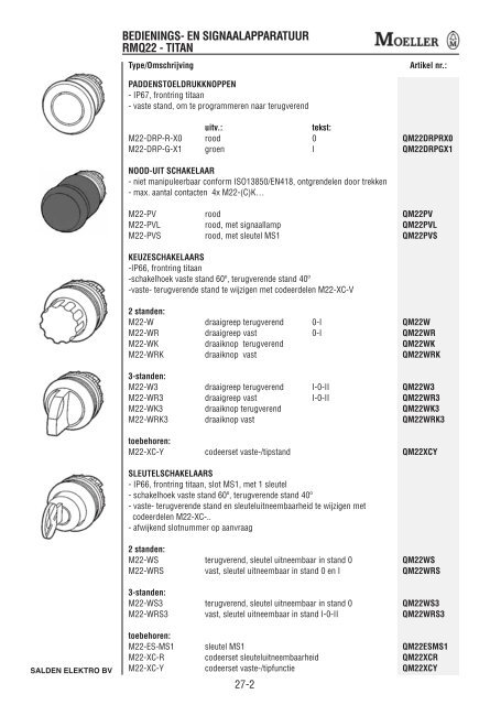 Catalogus Elektrotechniek - Salden Elektro