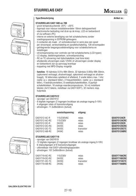 Catalogus Elektrotechniek - Salden Elektro