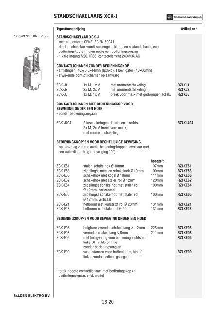 Catalogus Elektrotechniek - Salden Elektro