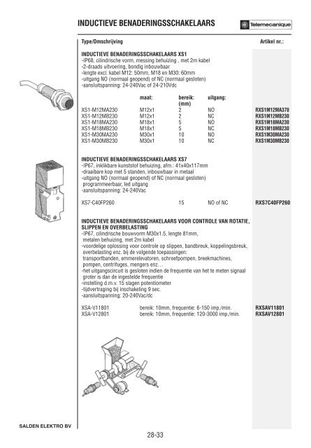 Catalogus Elektrotechniek - Salden Elektro