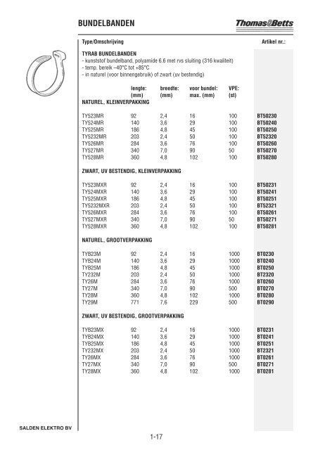 Catalogus Elektrotechniek - Salden Elektro