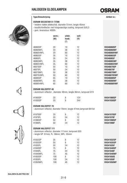 Catalogus Elektrotechniek - Salden Elektro