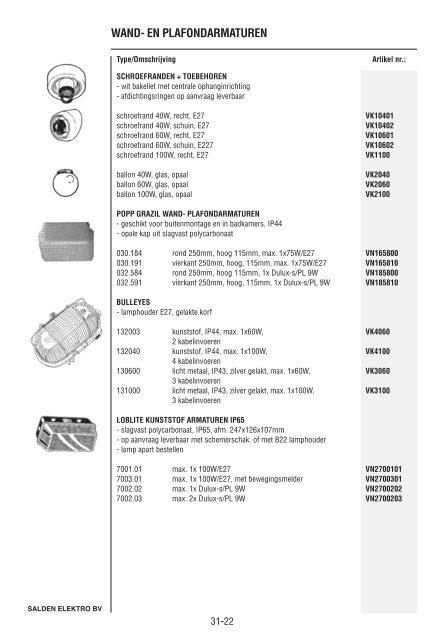 Catalogus Elektrotechniek - Salden Elektro