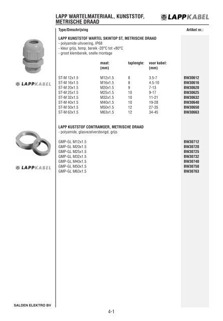 Catalogus Elektrotechniek - Salden Elektro