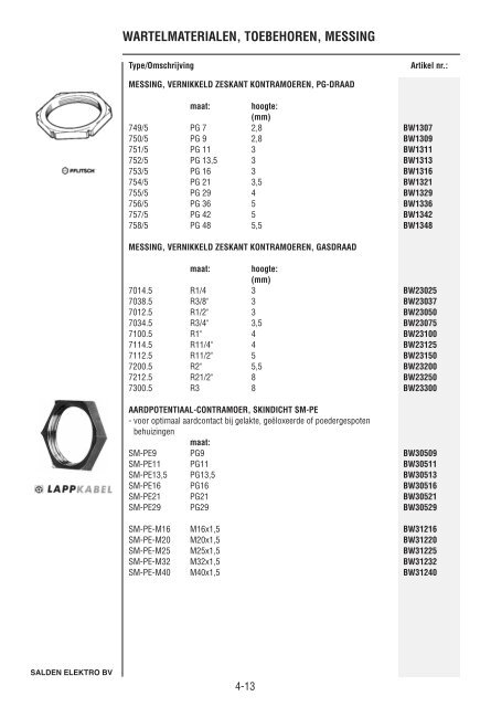 Catalogus Elektrotechniek - Salden Elektro