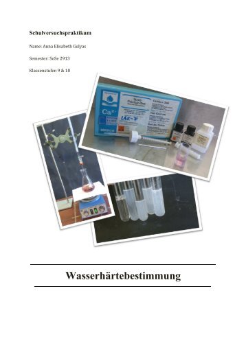 Wasserhärtebestimmung - Unterrichtsmaterialien Chemie