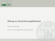 Übung 1 (17.04.13) - Institut für Risikomanagement und Versicherung