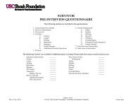 Pre-Interview Questionnaire - USC Shoah Foundation - University of ...