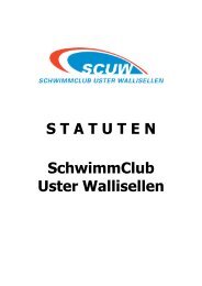 SCUW Statuten vom 6.2.2013 - Schwimmclub Uster