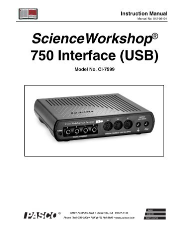 ScienceWorkshopÃ‚Â® 750 Interface (USB)