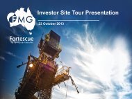 Investor Site Tour Presentation - Fortescue Metals Group Ltd