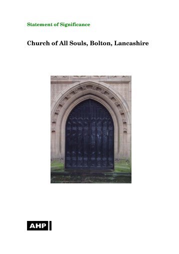 All Souls Bolton Conservation Statement - The Churches ...