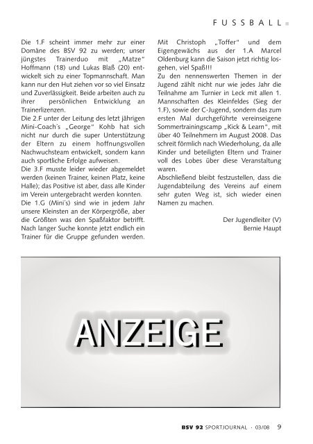 Ausgabe 3/08 - Berliner Sport-Verein 1892 eV: Startseite