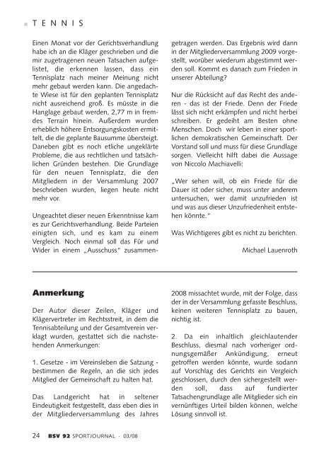 Ausgabe 3/08 - Berliner Sport-Verein 1892 eV: Startseite