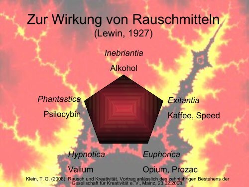 Rausch und Kreativität (Arbeitstitel) - Gesellschaft für Kreativität