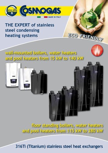 wall-mounted boilers, water heaters and pool heaters ... - Cosmogas