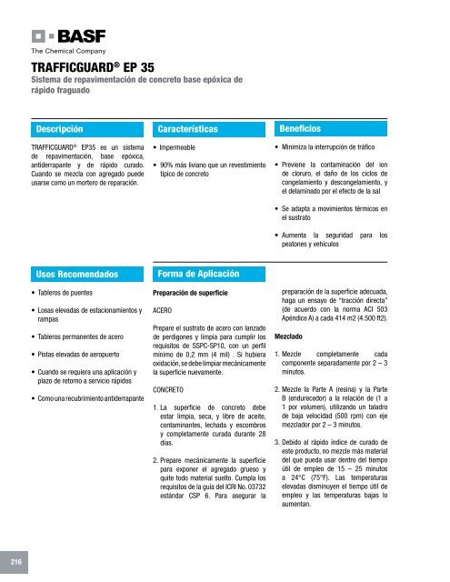 Manual Técnico de Productos - Fabrica MX - Construcción