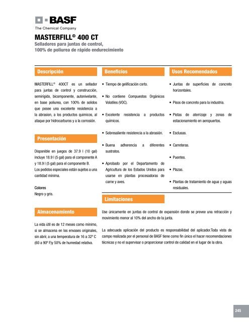 Manual Técnico de Productos - Fabrica MX - Construcción