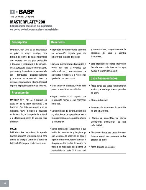 Manual Técnico de Productos - Fabrica MX - Construcción