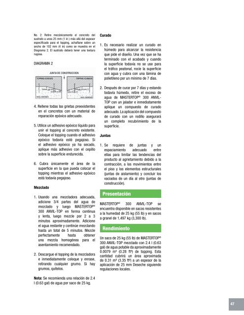 Manual Técnico de Productos - Fabrica MX - Construcción