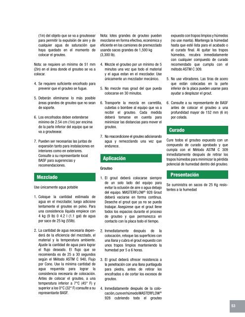 Manual Técnico de Productos - Fabrica MX - Construcción