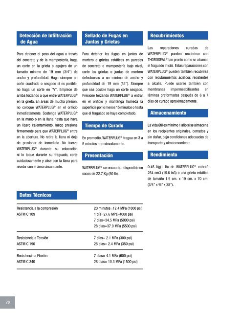 Manual Técnico de Productos - Fabrica MX - Construcción