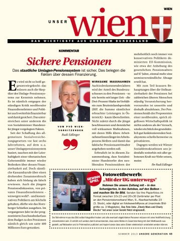 Sichere Pensionen - Wien - Pensionistenverband Österreichs