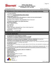 material safety data sheet - Starrett