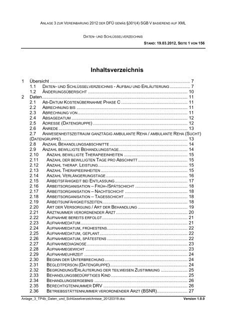 Technische Anlage 3 (Schlüsselverzeichnis) (PDF, 685 KB) - GKV ...