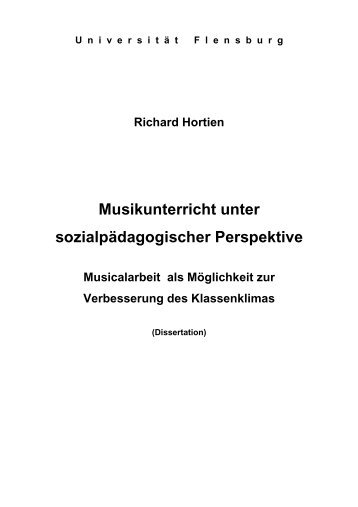 Dissertation (Hortien). - Zentrale Hochschulbibliothek Flensburg