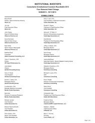 INSTITUTIONAL INVESTOR'S - iiforums.com