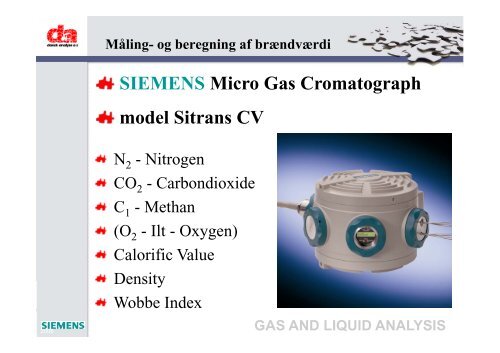 gas and liquid analysis - Dansk Gas Forening