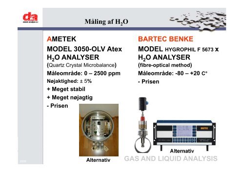 gas and liquid analysis - Dansk Gas Forening