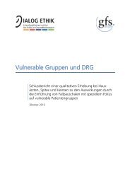 Vulnerable Gruppen und DRG - Dialog Ethik