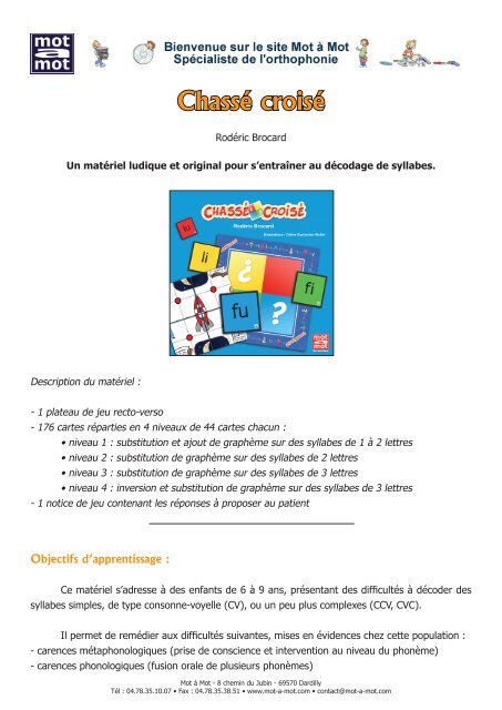 Chasse Croise Indd Mot A Mot Chasse Croise Indd Mot A Mot