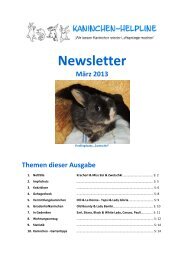 Newsletter März 2013 - Kaninchen-Helpline