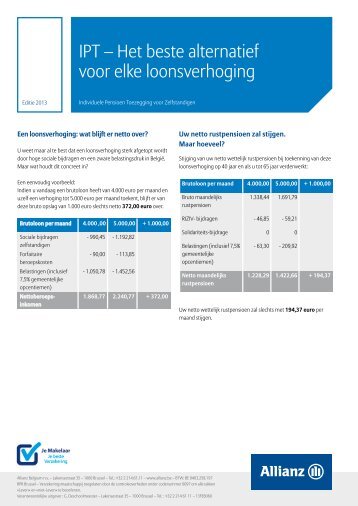 IPT – Het beste alternatief voor elke loonsverhoging - Allianz