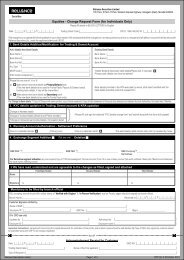 Change Request Form - Reliance Securities