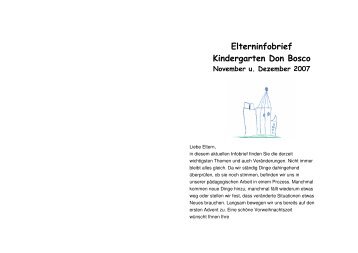 Elterninfobrief Kindergarten Don Bosco - Seelsorgeeinheit ...