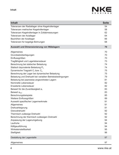 NKE Hauptkatalog / General Catalogue 2011