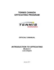 Module 2: Line Umpire - Tennis Canada