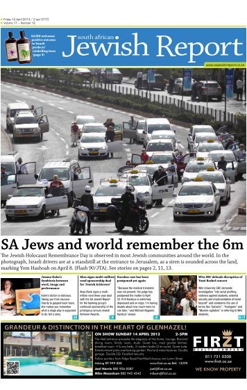 12 April 2013 - SA Jewish Report