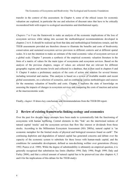 Chapter 1 Framework of integration of ecology and economy ... - TEEB