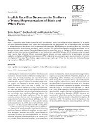 Implicit Race Bias Decreases the Similarity of Neural ...