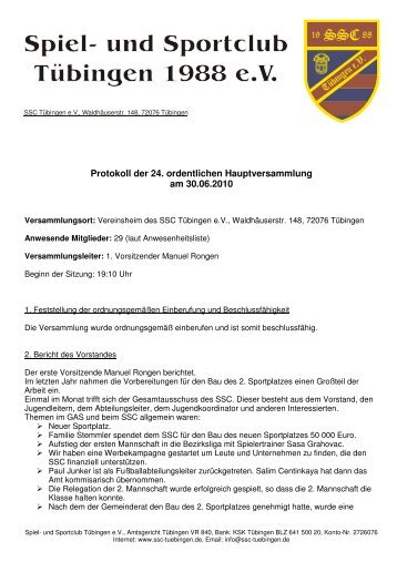 Protokoll der 24. Hauptversammlung 30.06.2010doc