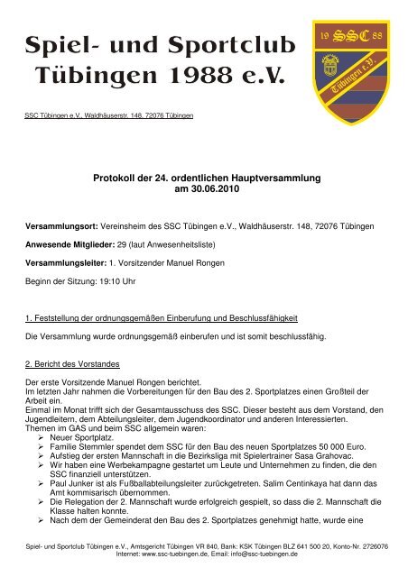 Protokoll der 24. Hauptversammlung 30.06.2010doc