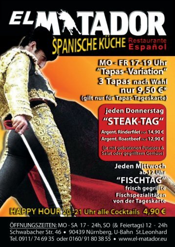 Hier können Sie unsere Speisekarte herunterladen - El Matador