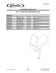 illustrated parts list sfv--1r post--mix dispensing valve - Coldmix