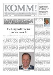 Heilungswelle weiter im Vormarsch