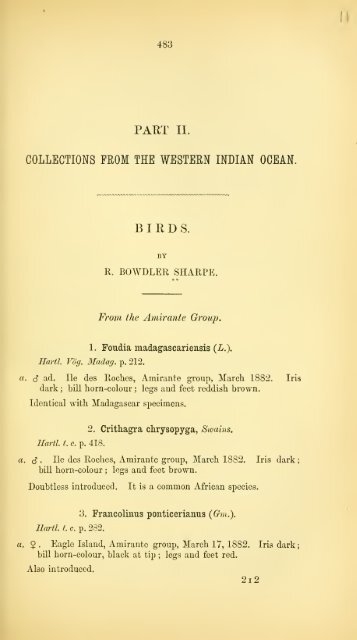 Report on the zoological collections made in the Indo-Pacific Ocean ...